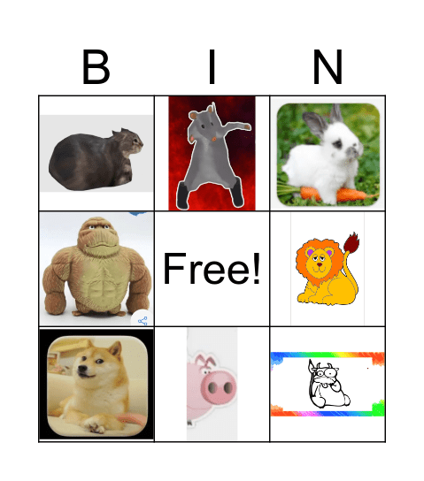 Bubble pop Bingo Card