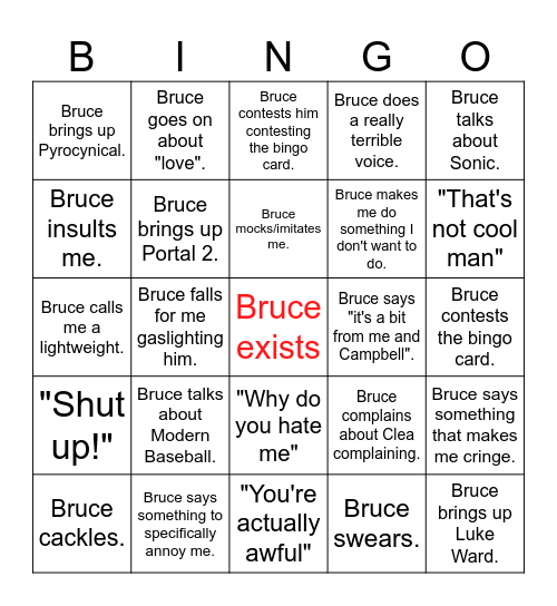 BRINGO Bingo Card