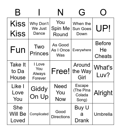 Mixed Hits Round 4 Bingo Card
