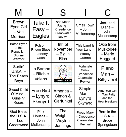 Fourth of July - 45 Bingo Card