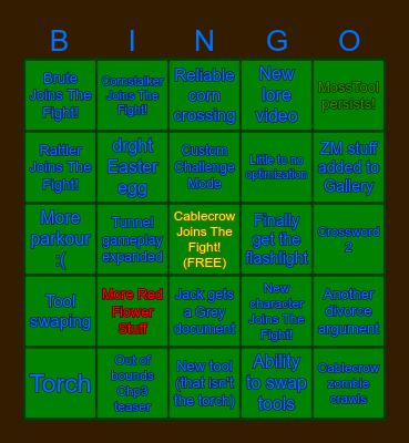 Zardy's Cave: Chapter 2 Bingo Card