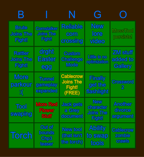 Zardy's Cave: Chapter 2 Bingo Card