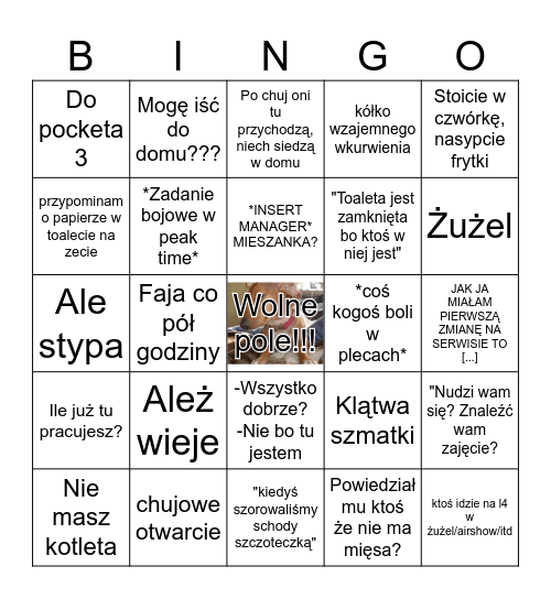 kfc rondo grobowiec Bingo Card