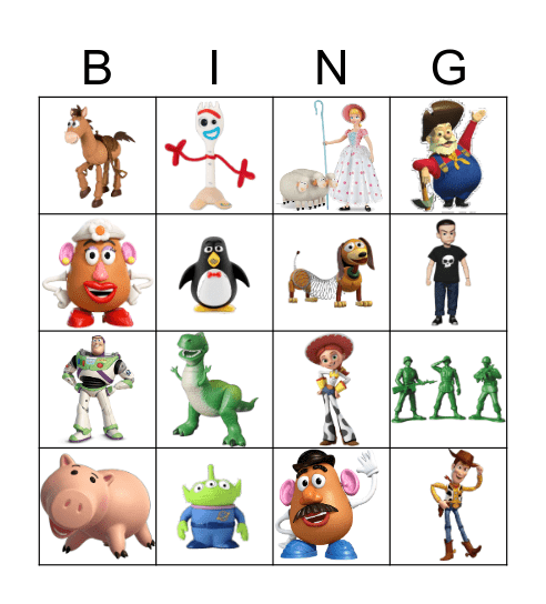 Toy Story Bingo Card