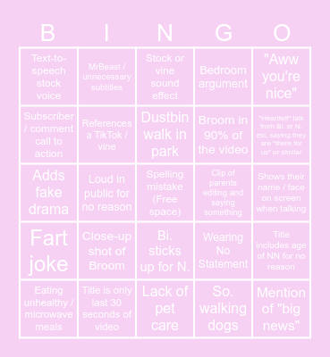 Norris Nuts Bingo Card