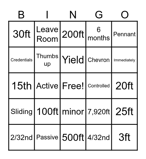 Welcome Back Bingo Card