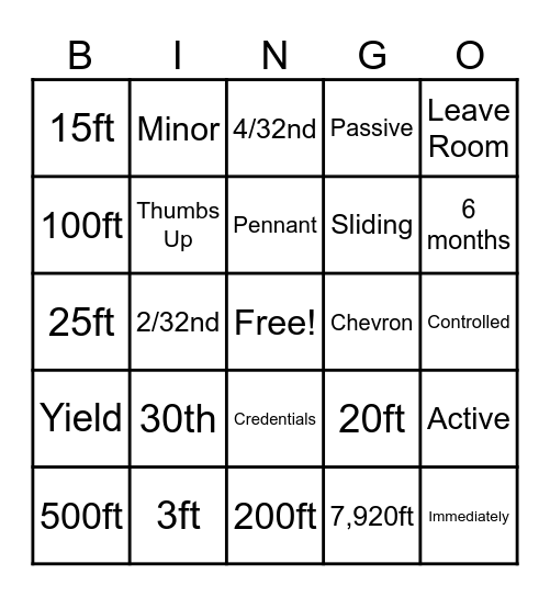 Welcome Back Bingo Card