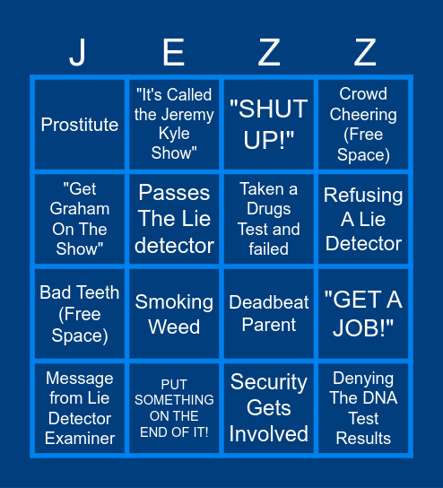 Kyle Bingo Card