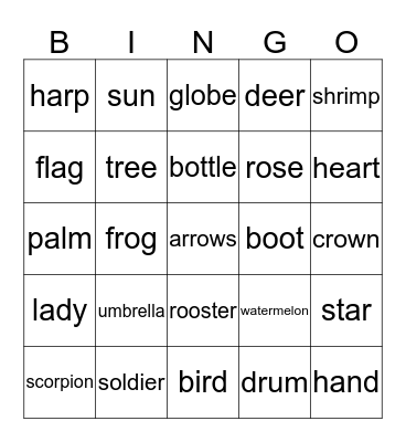Lotería Bingo Card