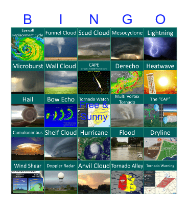 Severe Weather Bingo Card