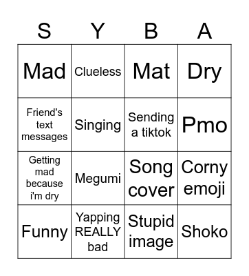 Bri bingo Card