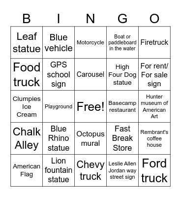 River Runners Summer 2025 Bingo Card