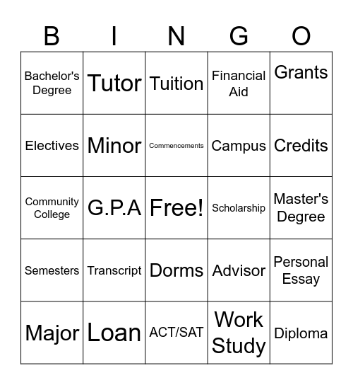 Coates Inc Bingo Card
