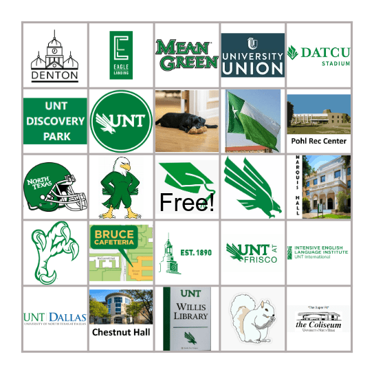 UNT BINGO Card
