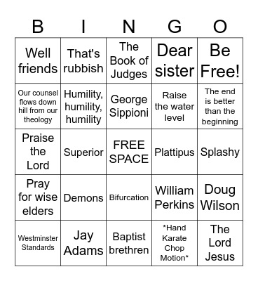 Dr. Evans Bingo! Bingo Card