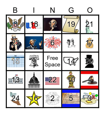 4TH OF JULY Bingo Card