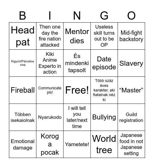 Anime Bingo - 2025 Summer Bingo Card