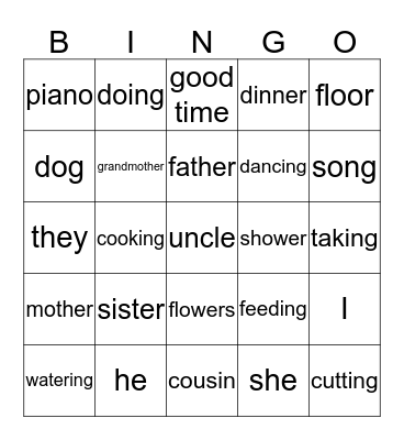MFS5 U3 Bingo Card
