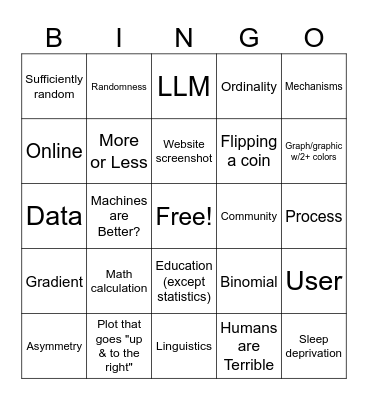 Katie's Bingo Bash Bingo Card