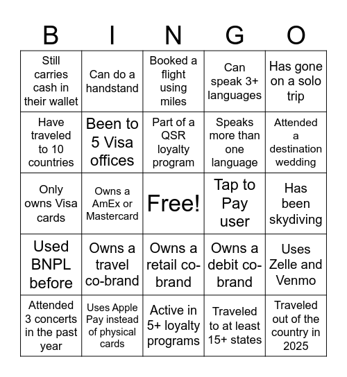 NA Co-Brand Team BINGO Card