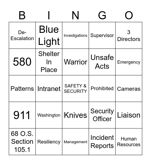 True Crime Bingo Card