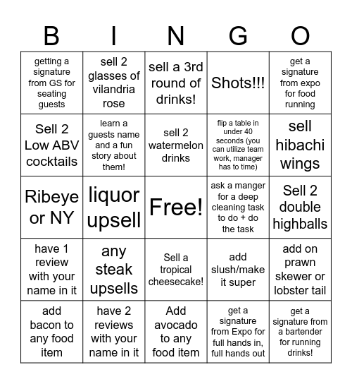 4th of July Bingo! Bingo Card