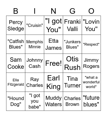 MUSIC BINGO Card