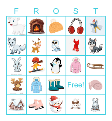 Winter Frost Bingo Card