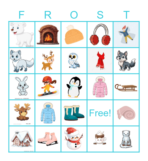 Winter Frost Bingo Card