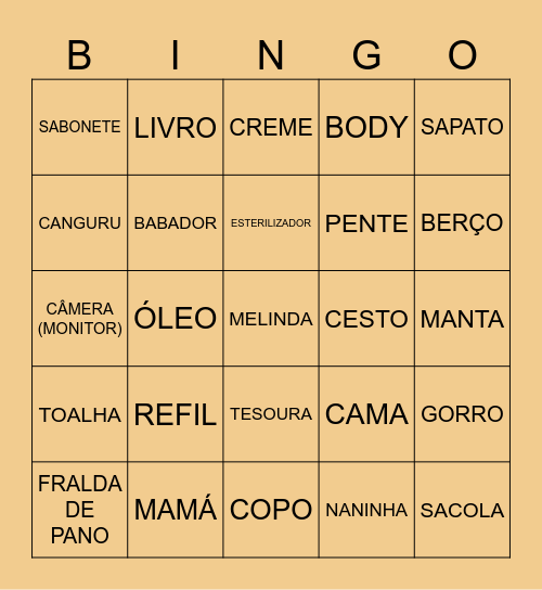 CHÁ DA MELINDA Bingo Card