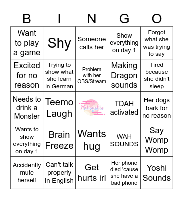 Miko Scuff Debut Bingo Card