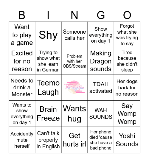 Miko Scuff Debut Bingo Card
