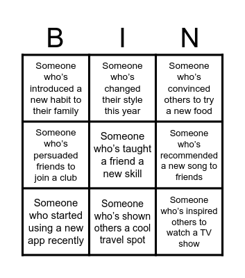 Are you a trendsetter? Bingo Card