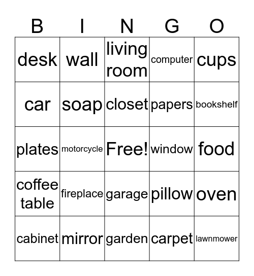 La Casa Bingo Card