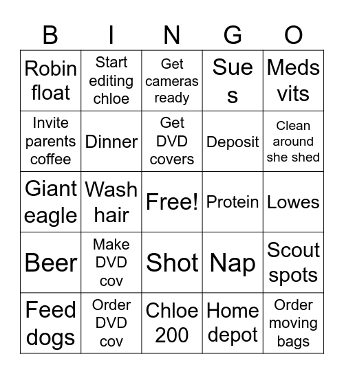 Teeeeds Bingo Card