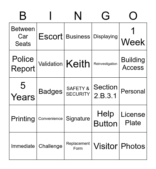 TRUE CRIME BINGO Card