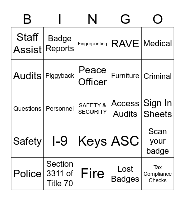 TRUE CRIME BINGO Card