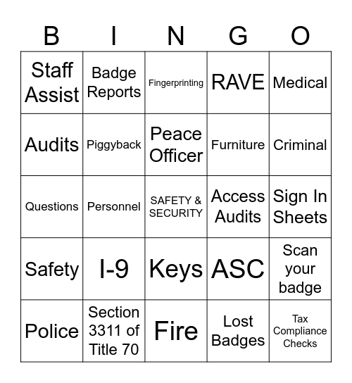 TRUE CRIME BINGO Card