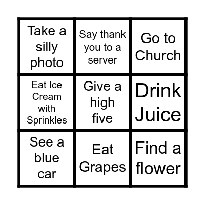 Savannah's Card Bingo Card