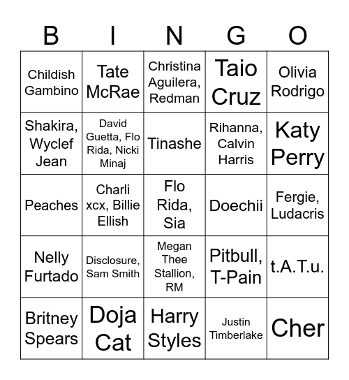 HBS - 7/1/25 - Game #1 Bingo Card