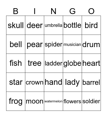 Lotería Bingo Card