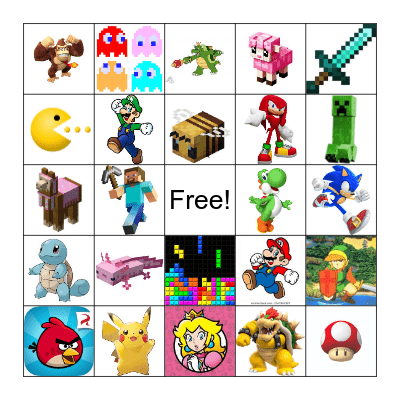 Video Game Bingo Card