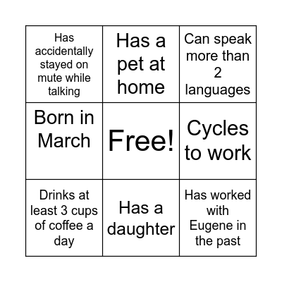 Office Bingo Card