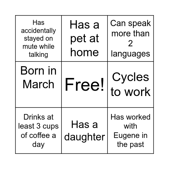 Office Bingo Card