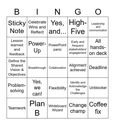 PDS Word buzz BINGO Card