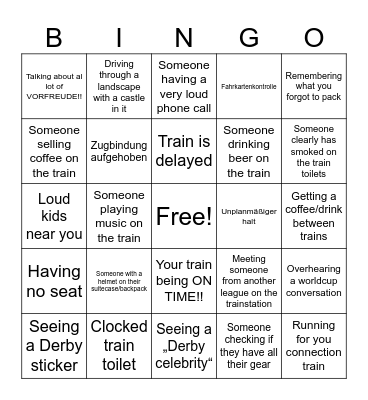 Worldcup Travel bingo Card
