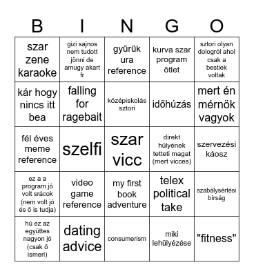 seb mosby Bingo Card
