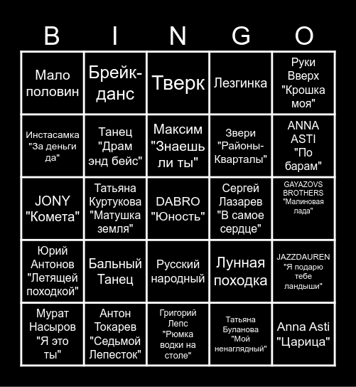 INTER PERMANENT AWARDS 2025 Bingo Card