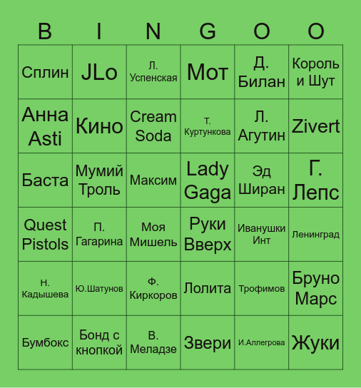 Happy Birthday Bingo Card