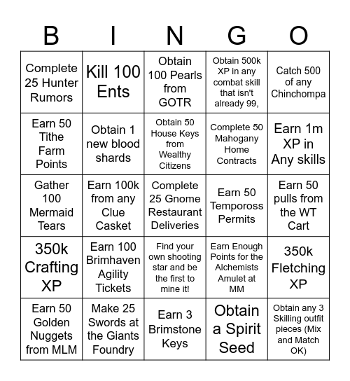 Duke Solo BINGO Card